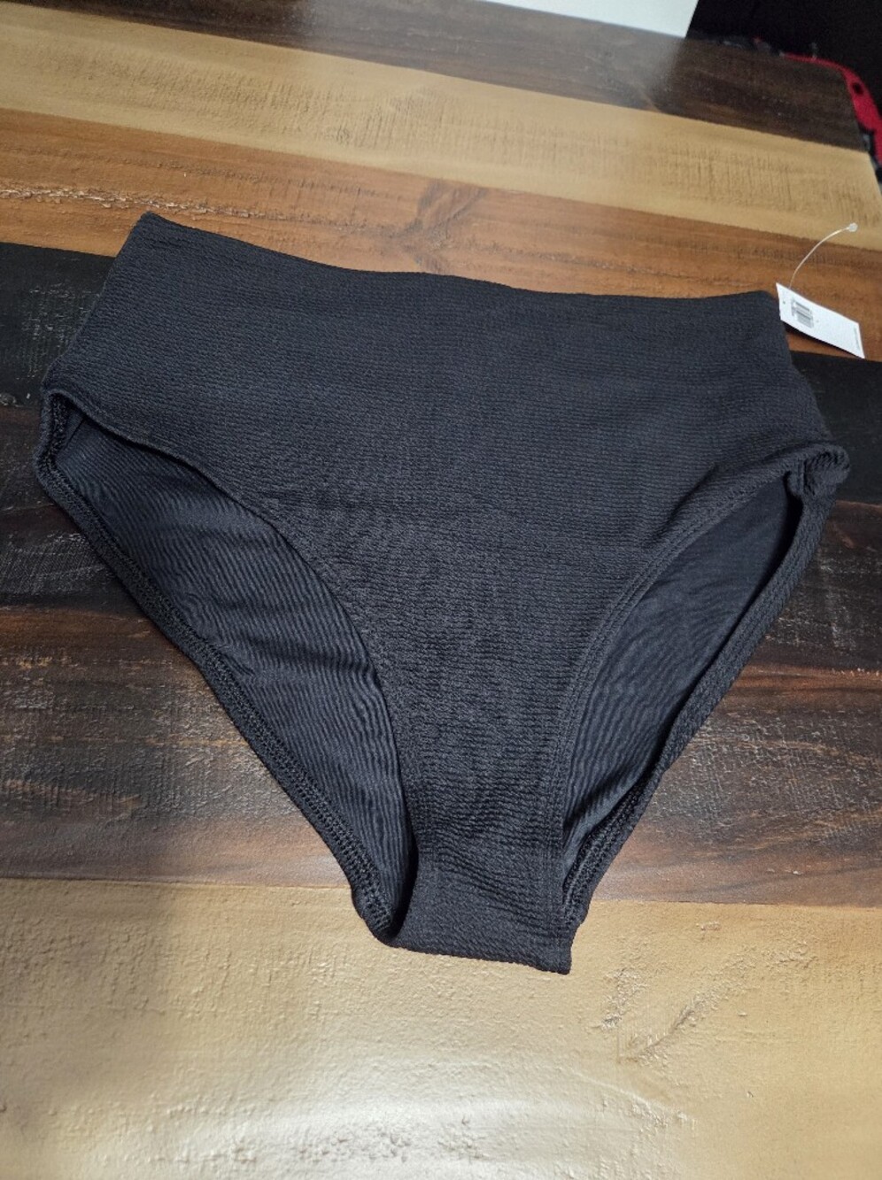 Old Navy Black Ribbed High-Waist Bikini Bottom